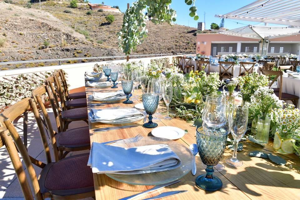 Boda de octubre en la terraza