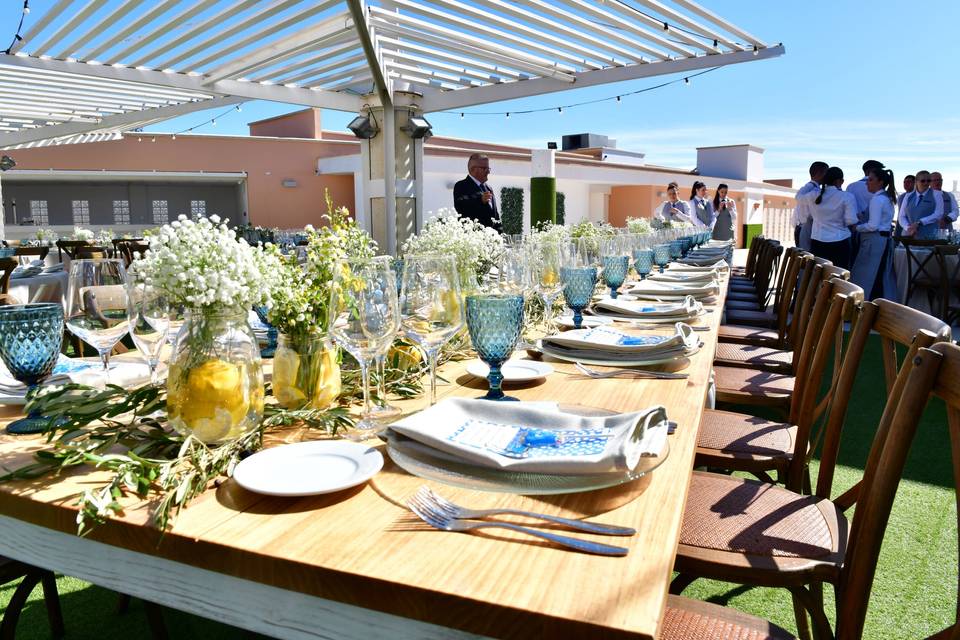 Boda de octubre en la terraza