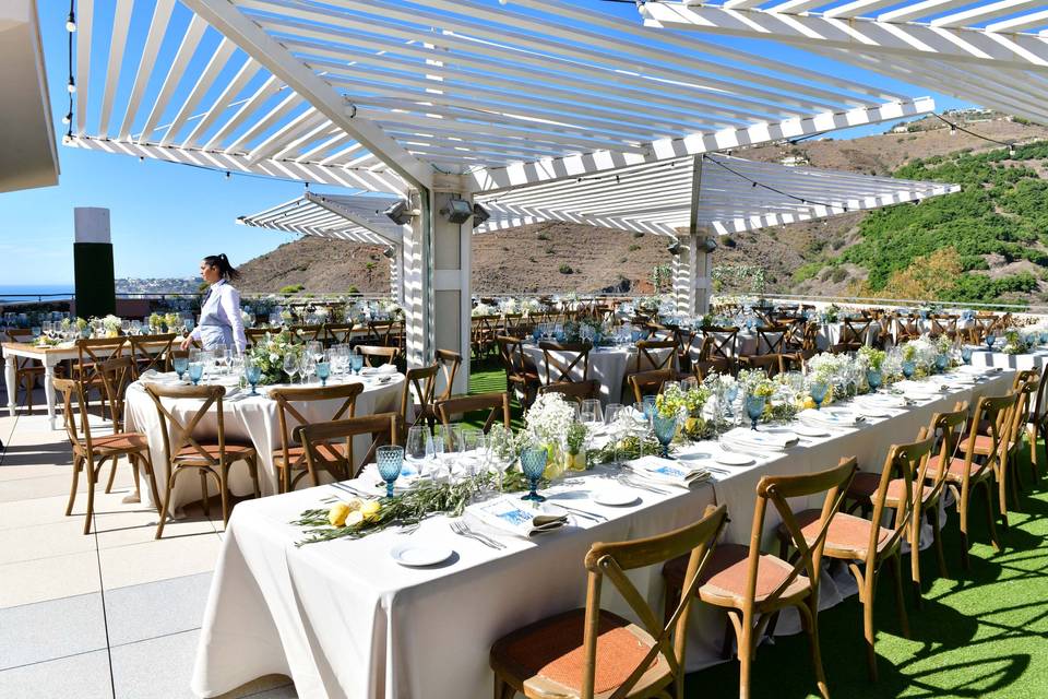 Boda de octubre en la terraza