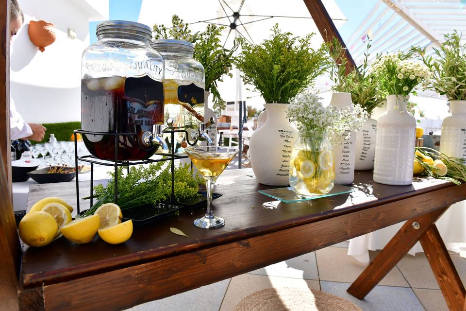 Boda de octubre en la terraza