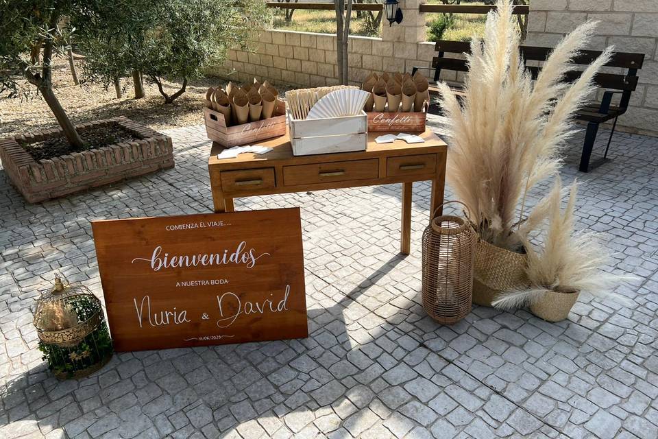 Corner de bienvenida