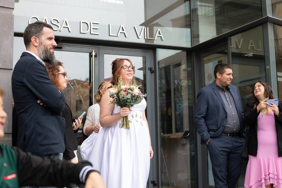 Boda civil novia