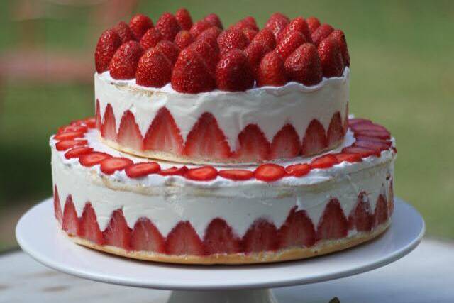 Tarta con fresas