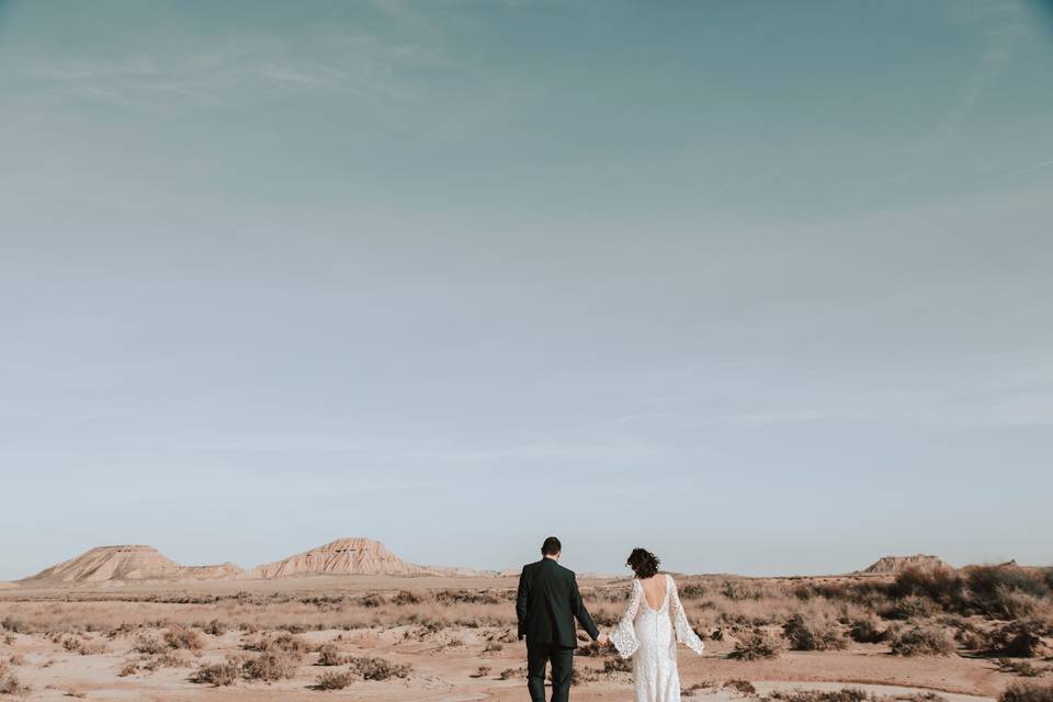 Postboda en el desierto