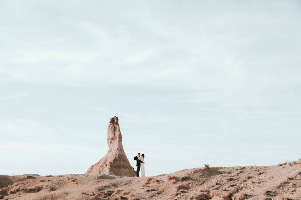 Postboda en el desierto