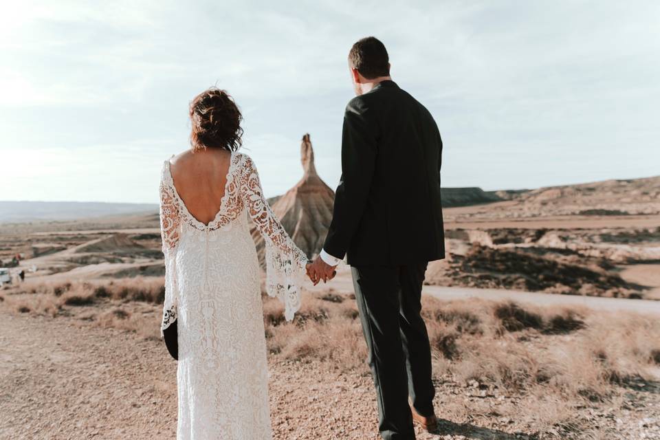 Postboda en el desierto