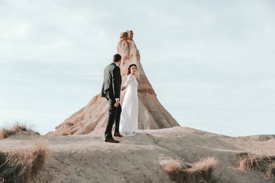 Postboda en el desierto