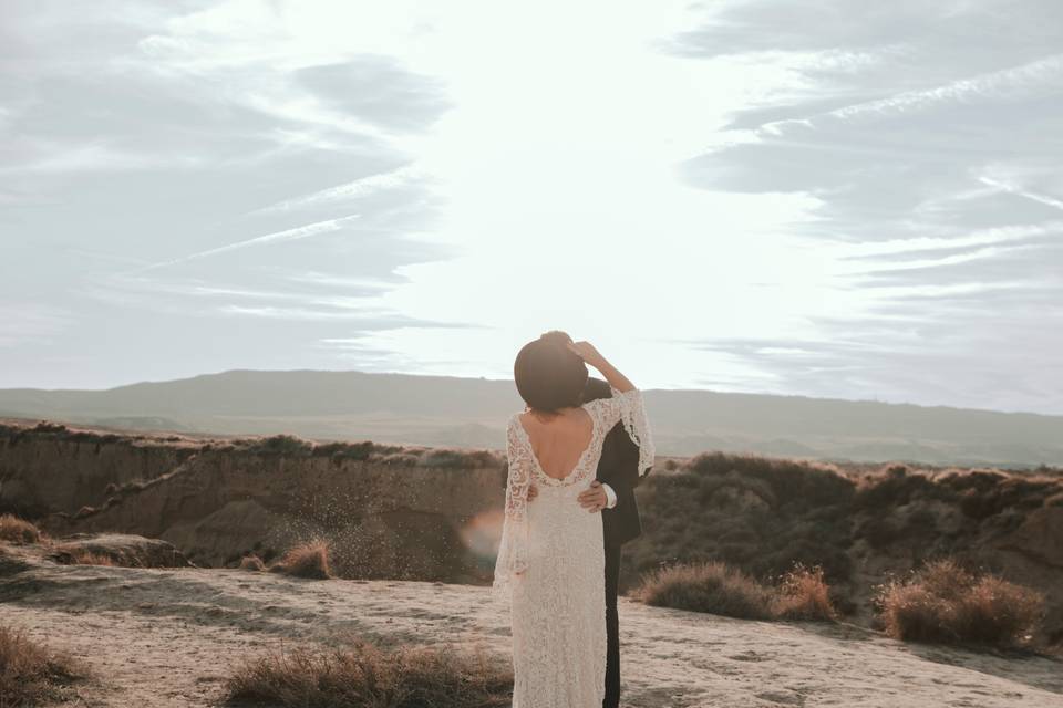 Postboda en el desierto