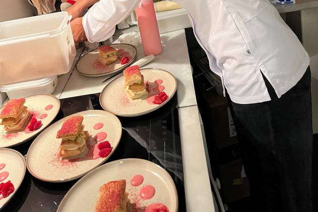 Mille feuille pistachio