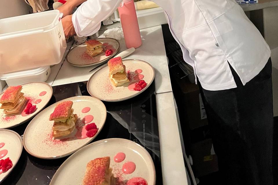 Mille feuille pistachio