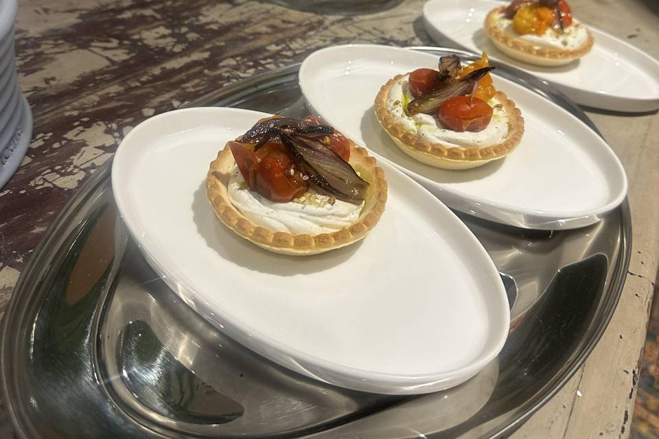 Tartaleta de ajos confitados