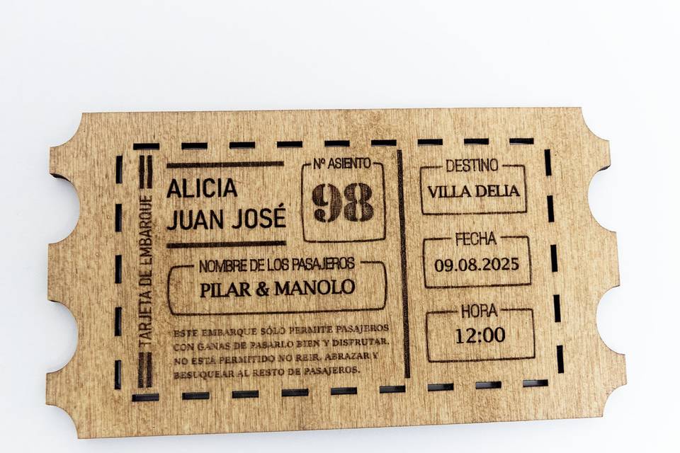 Invitación de boda