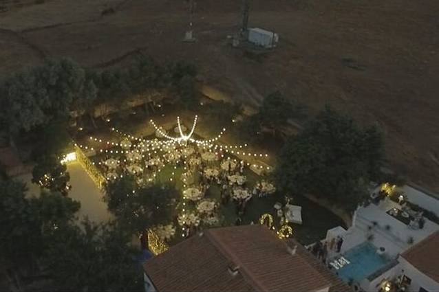 Foto aérea de boda en Cáceres