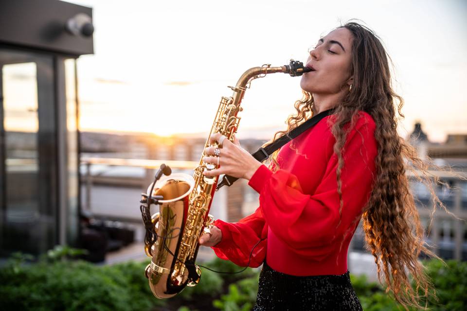 Saxofón al atardecer