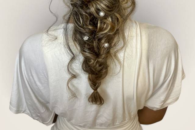 Trenza desenfadada novia