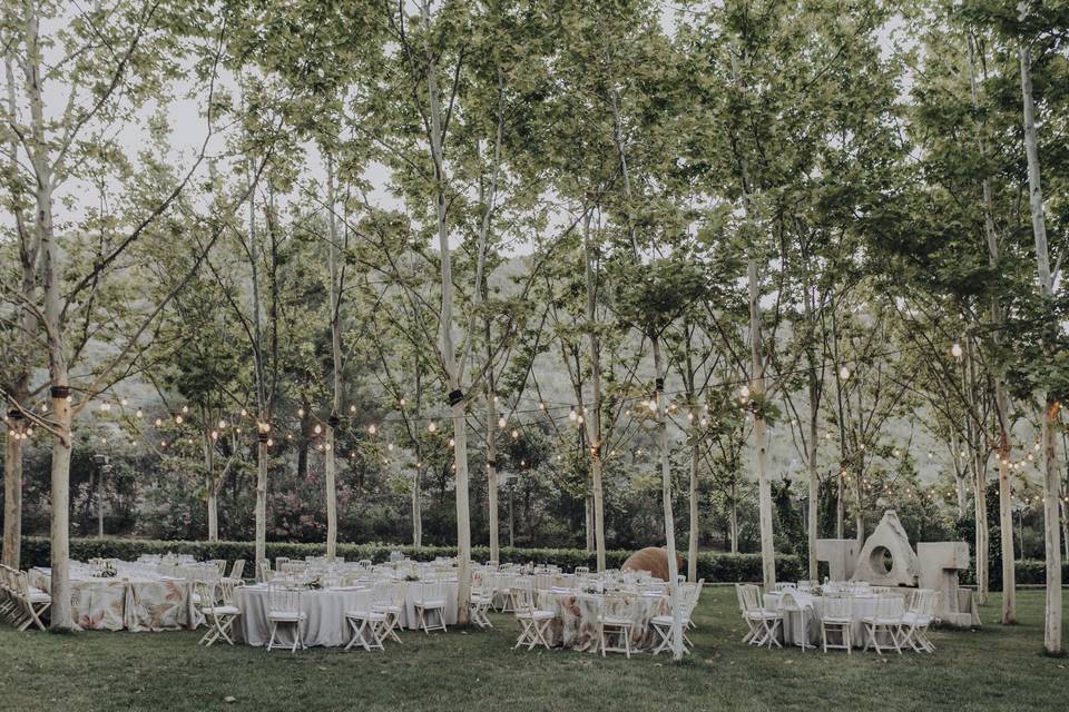 Cena en el jardín