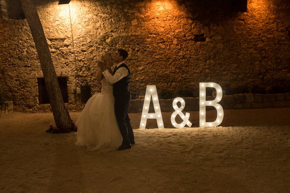 Montaje de boda invernal