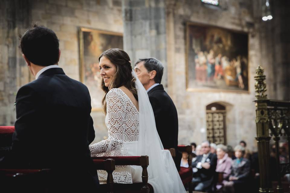 Novios en la boda