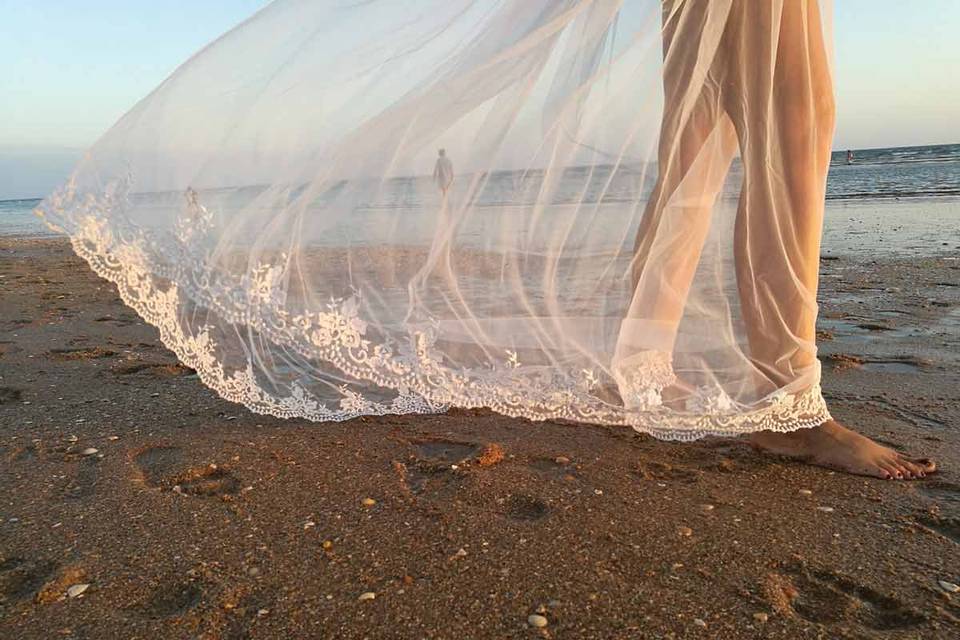 Pisadas de Novia en la playa