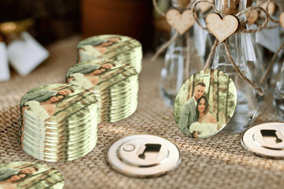 Chapas abrebotellas para bodas