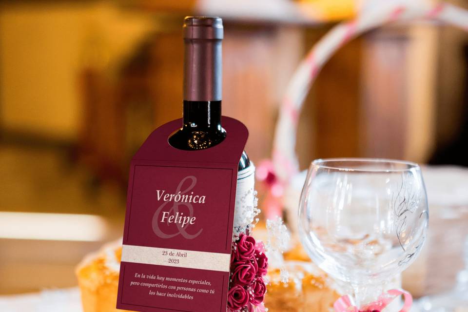 Collarín de botella para bodas