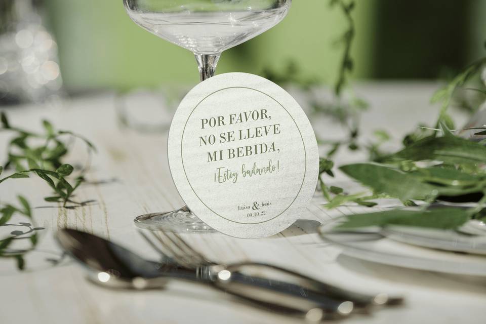 Posavasos para bodas