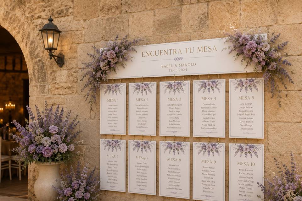 Seating plan para bodas