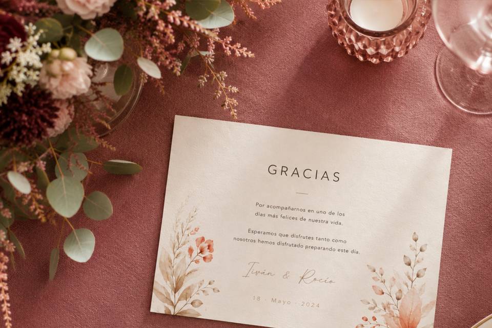 Tarjetones para bodas