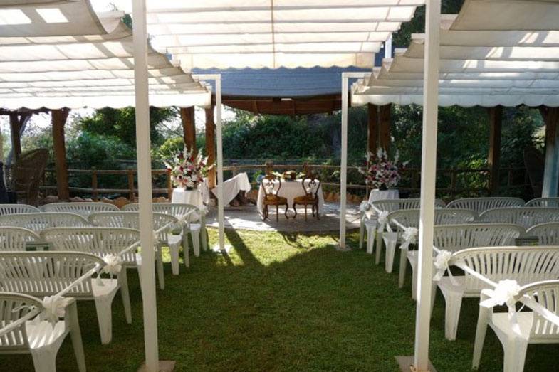 Pérgola para ceremonias