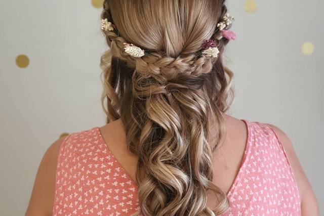 Semirecogido con trenza