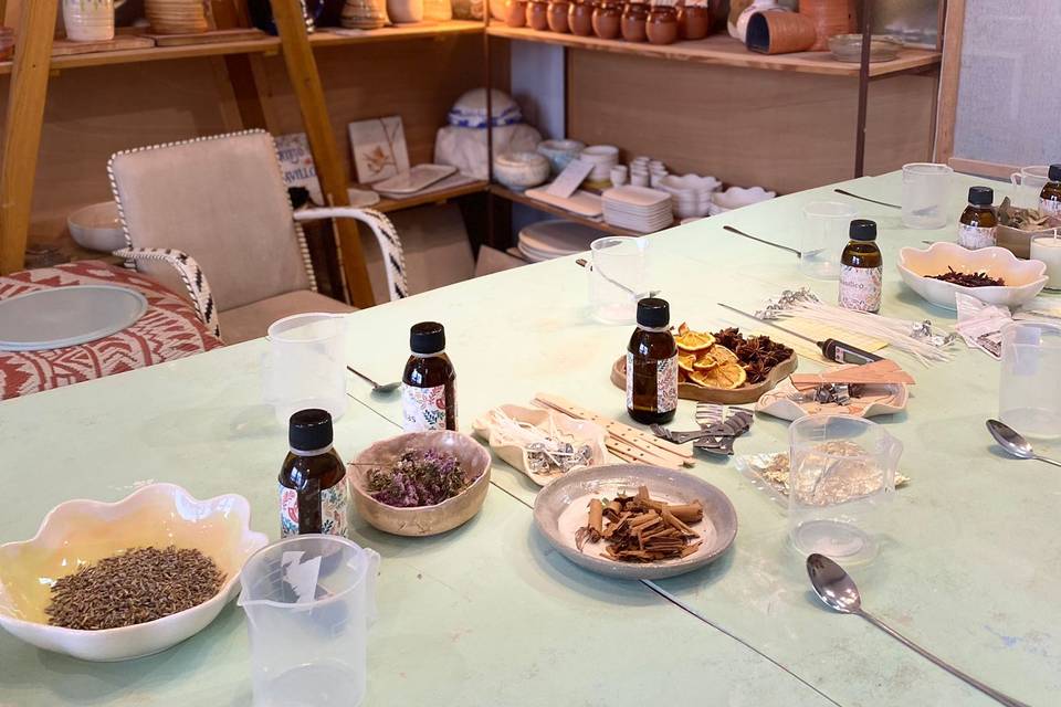 Talleres de aromas/velas