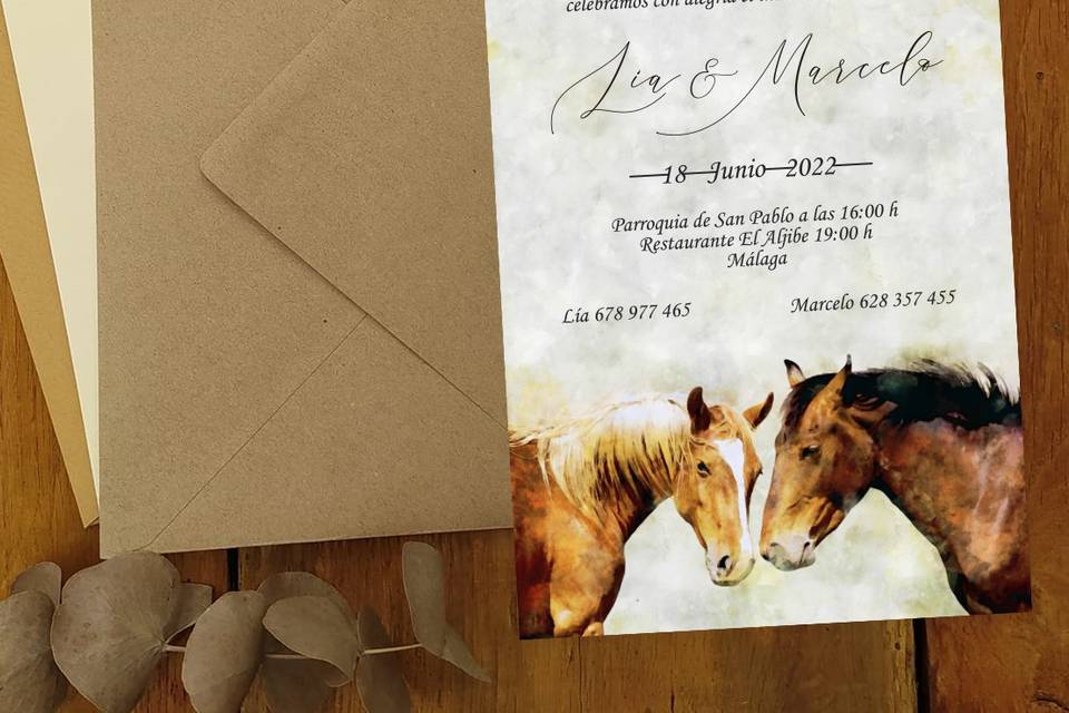 Invitación Caballos