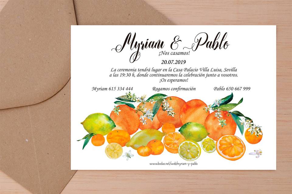 Invitación cítricos