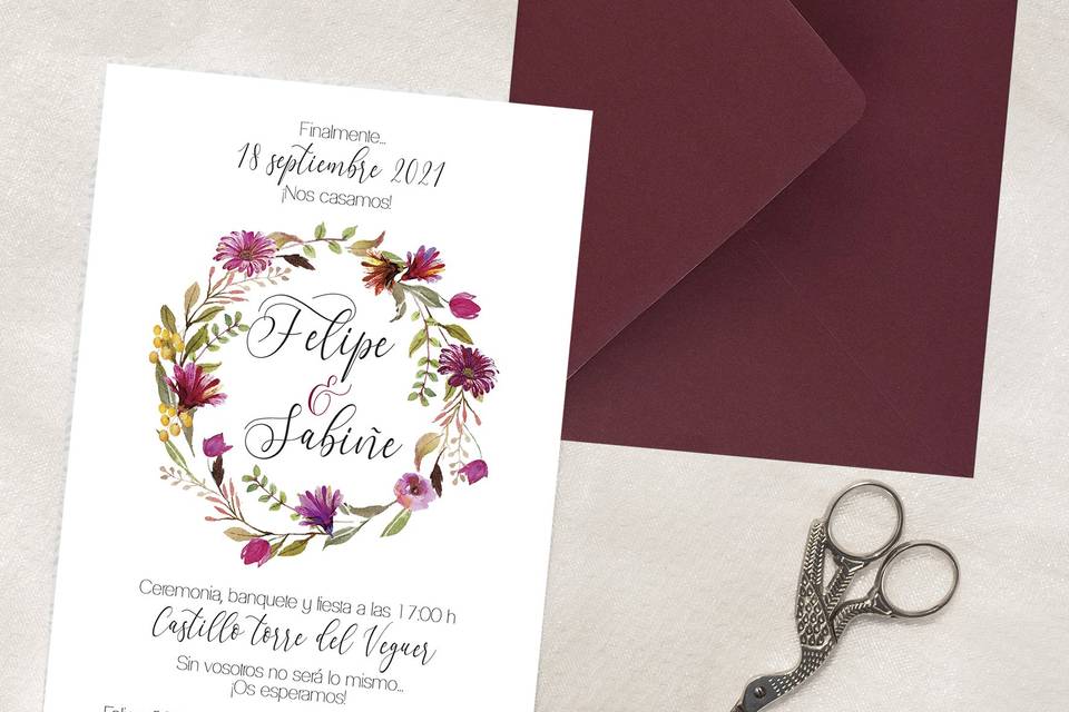 Invitación floral