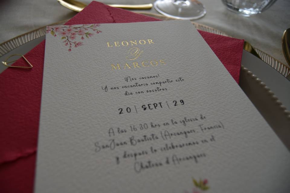 Invitación artesanal