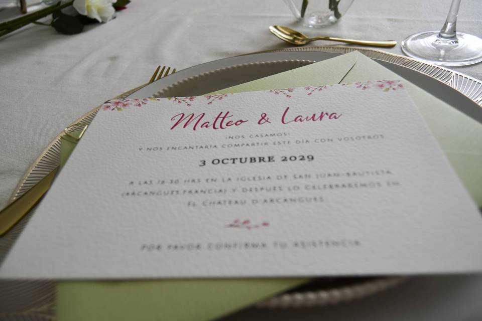 Invitaciones acabados premium