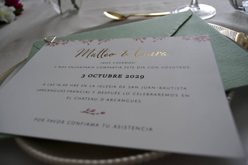Invitación vera stamping