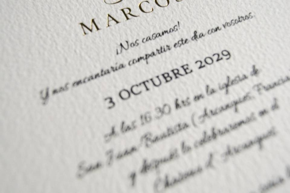 Invitaciones stamping