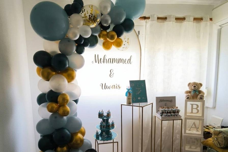 Decoración bautizo árabe