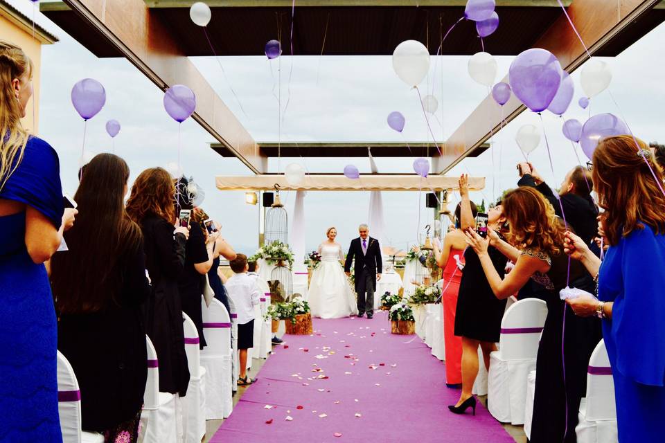 Ceremonia en pérgola toldos