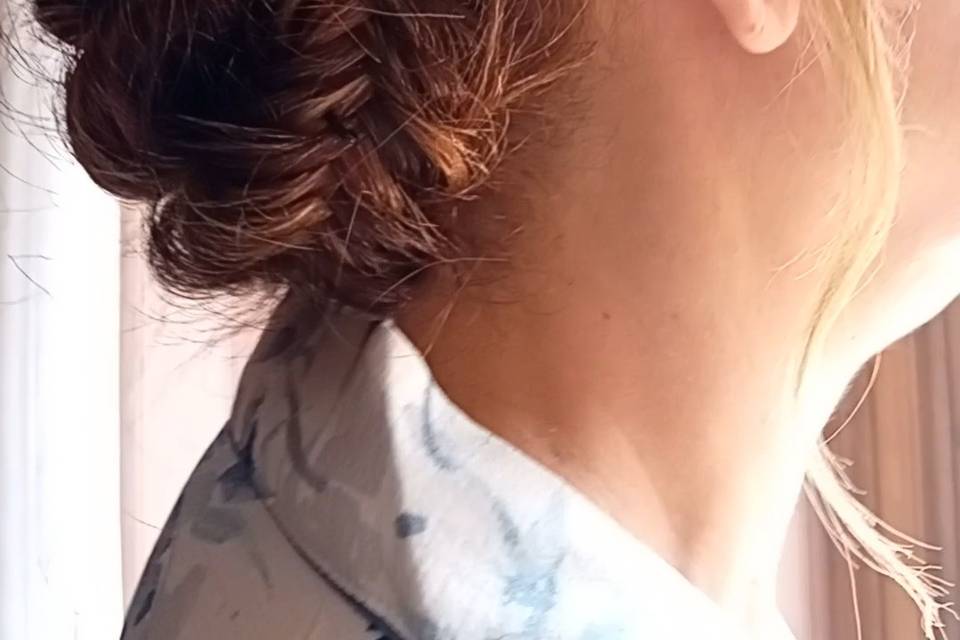 Recogido con trenza de espiga