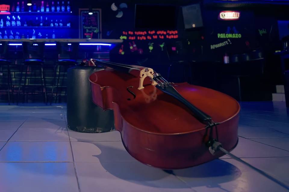 Violonchelo acústico y electro