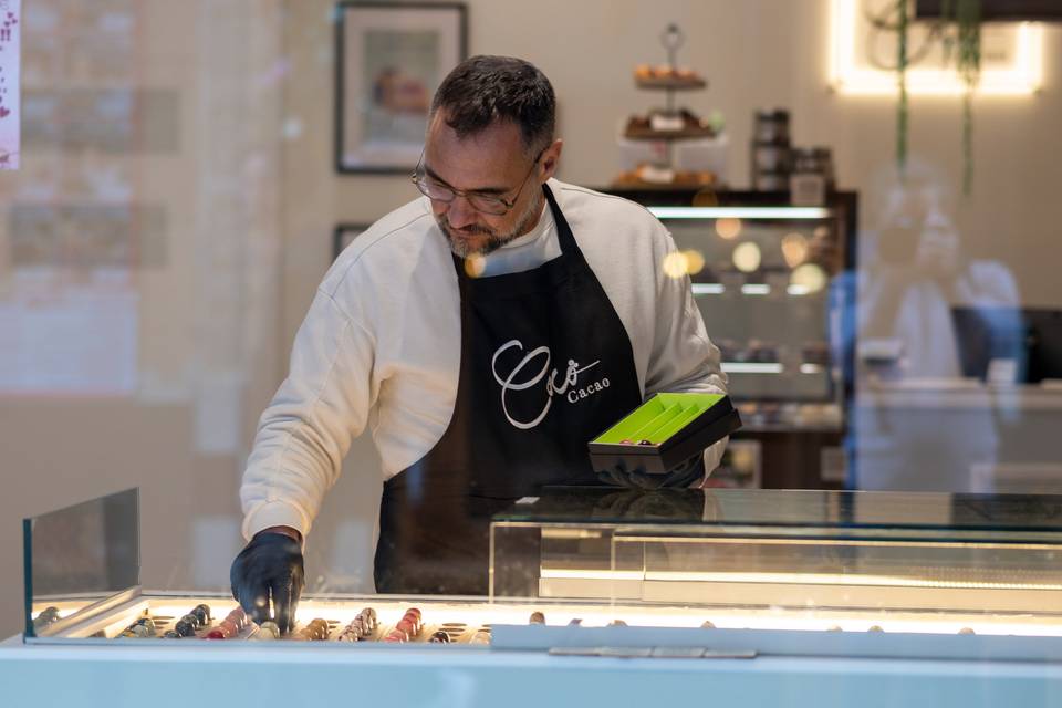 Preparando la caja del cliente
