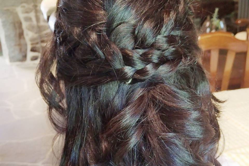 Semirecogido con trenzas