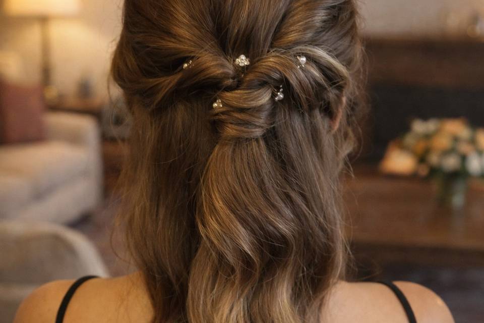 Semirecogido con ondas