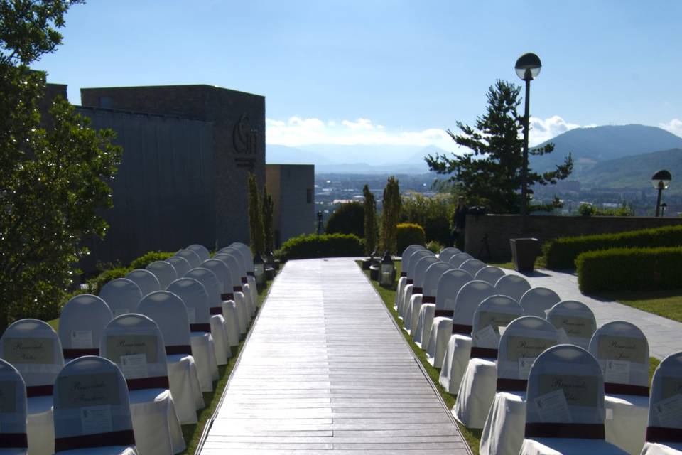 Jardín para boda civil