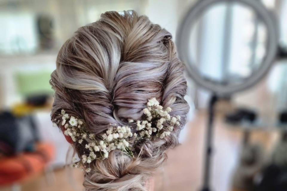 Brides hair