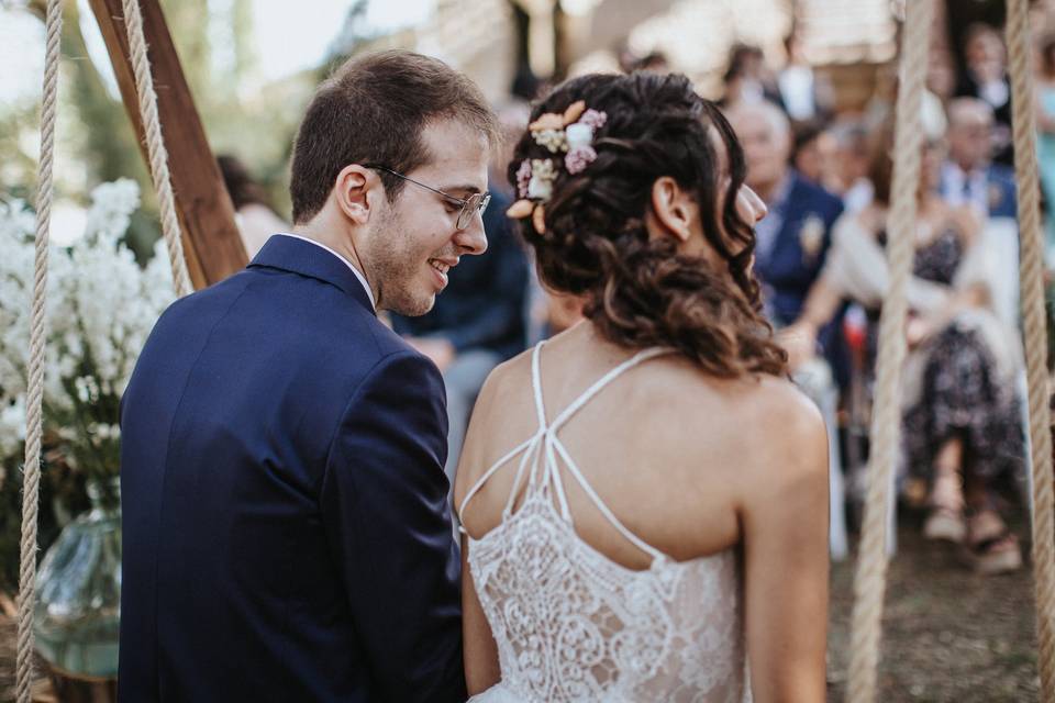 Pareja en la ceremonia