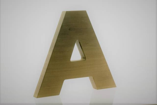Letras en madera
