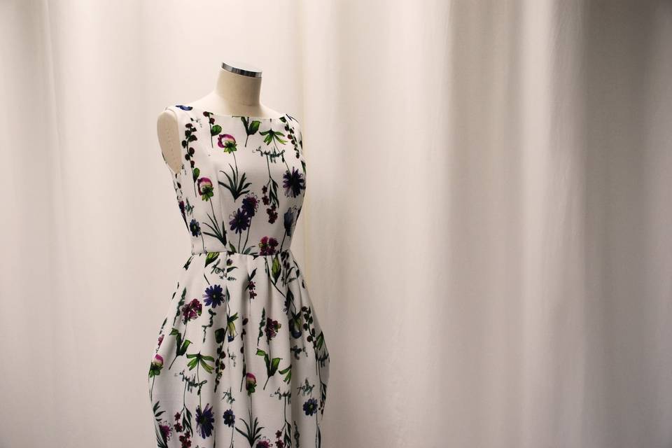 Vestido estampado flores